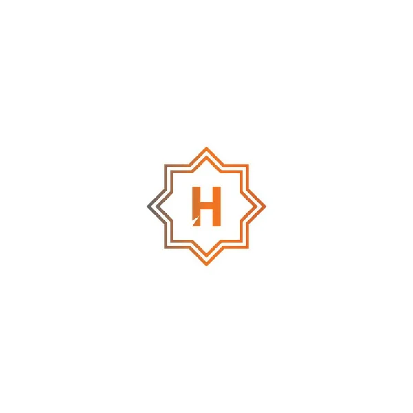 Vierkante Logo Letters Ontwerp Concept Zwart Oranje Kleur Illustratie — Stockvector