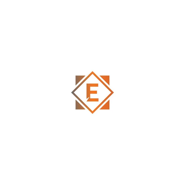 Carrée Logo Lettres Concept Conception Noir Orange Illustration Couleur — Image vectorielle