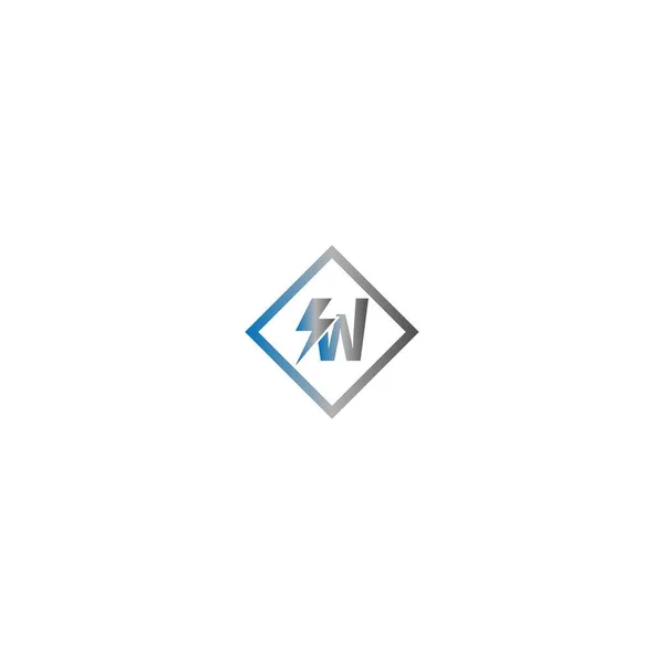 Letra Rayo Logotipo Gradiente Diseño Color Concepto Ilustración — Vector de stock
