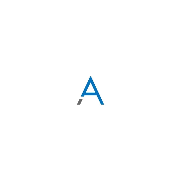 一种黑色和蓝色的标识字母设计概念 — 图库矢量图片