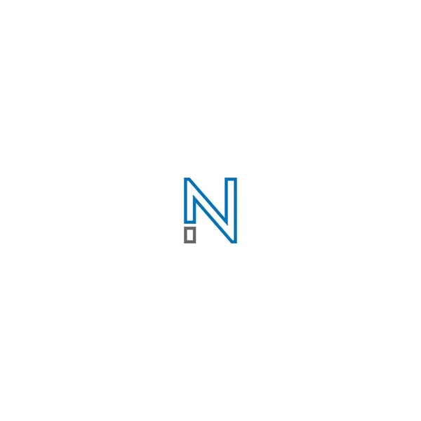 Logo Lettre Concept Conception Couleur Noire Bleue — Image vectorielle