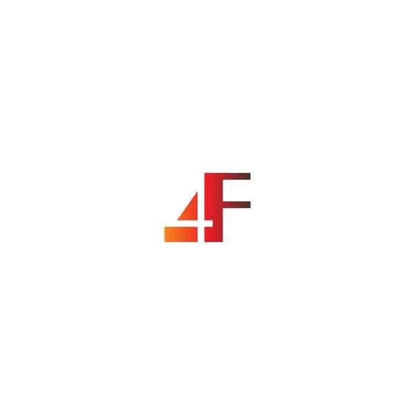文字4Fロゴの組み合わせ グラデーションカラー — ストックベクタ