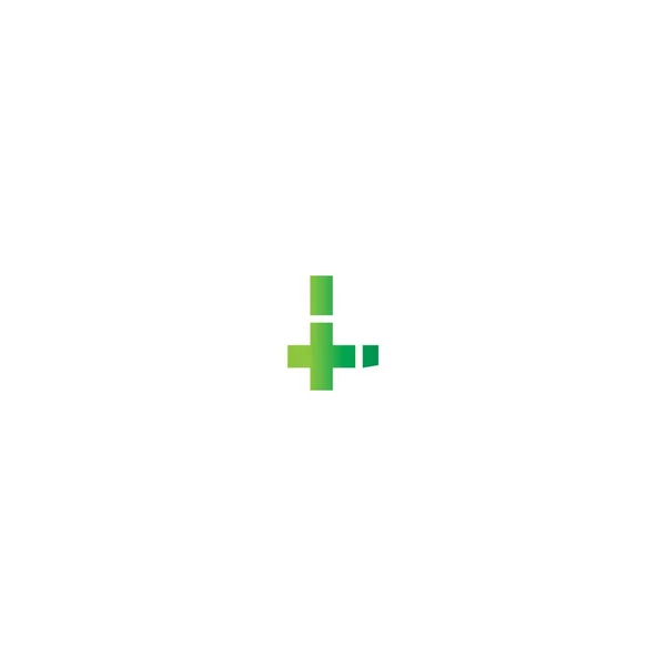 Cross Letter Logo Medical Cross Letter Logo Designkonzept — Stockvektor