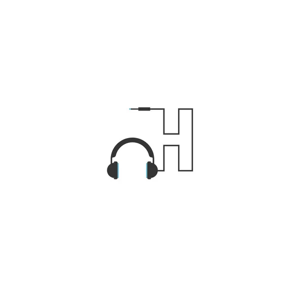 Litera Koncepcja Kombinacji Logo Podcastu — Wektor stockowy