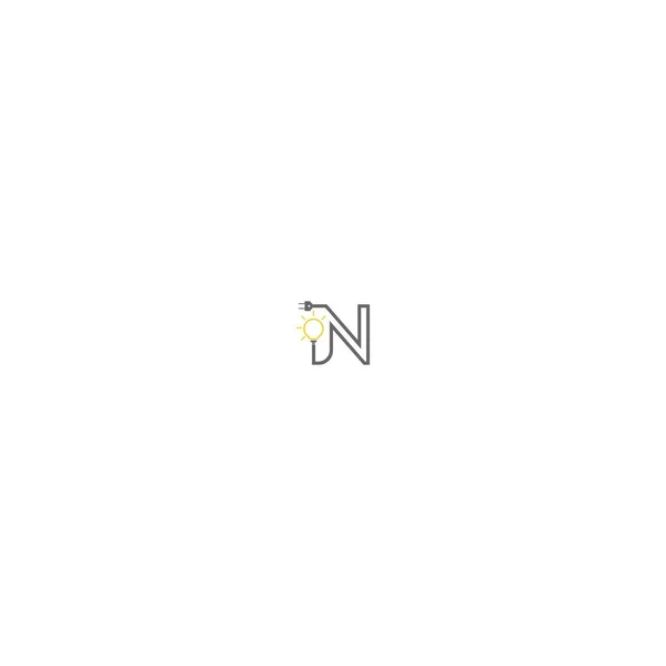Carta Lâmpada Conceito Projeto Combinação Logotipo Lâmpada —  Vetores de Stock