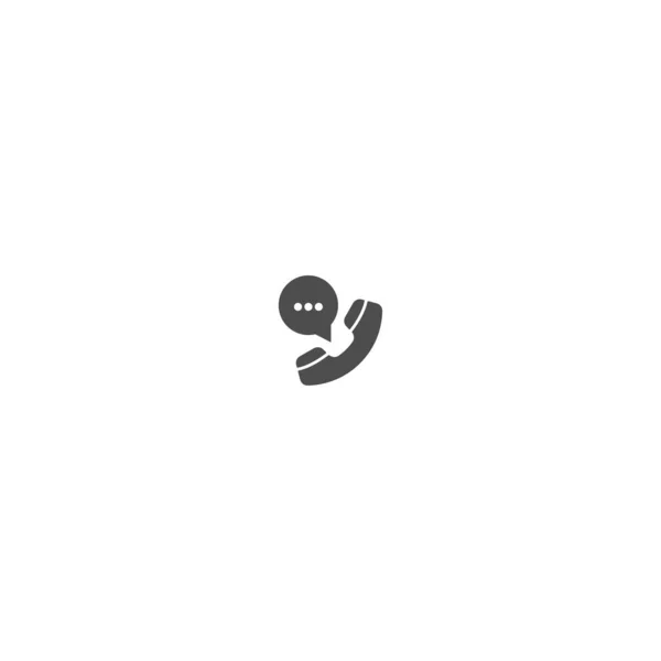 Teléfono Burbuja Chat Icono Logo Vector Plantilla — Archivo Imágenes Vectoriales