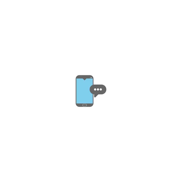 Смартфон Міхур Чат Логотип Значок Векторний Шаблон — стоковий вектор