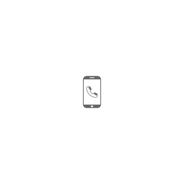 Smartphone Llamada Logotipo Icono Vector Plantilla — Vector de stock