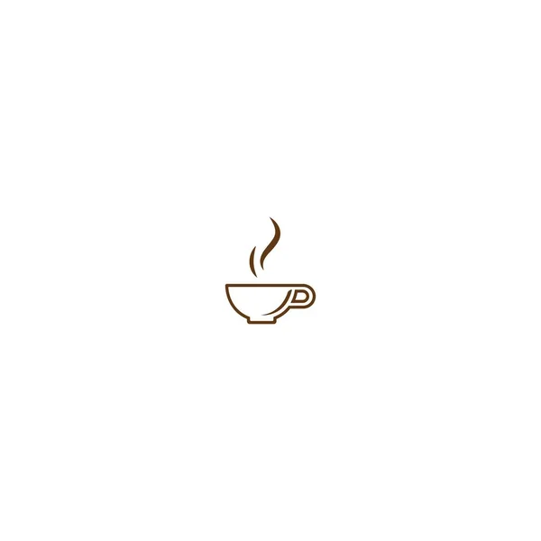 咖啡杯标识矢量咖啡馆图标模板 — 图库矢量图片