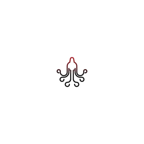 Octopus Logo Pictogram Vector Sjabloon — Stockvector