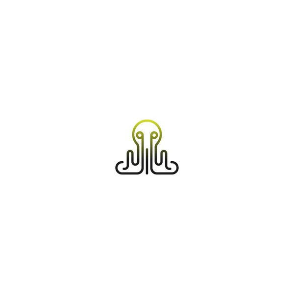 Octopus Logo Icon Vector Template — Stock Vector