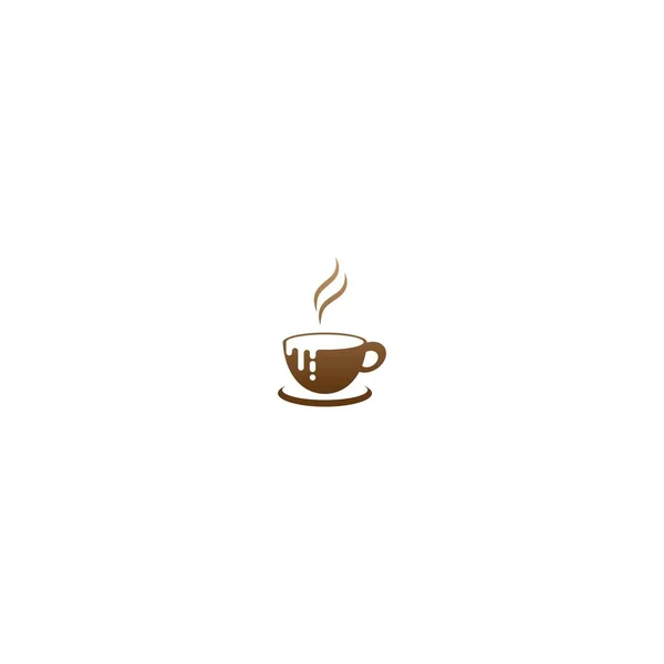 Kahve Fincanı Logo Vektör Kafesi Şablonu — Stok Vektör
