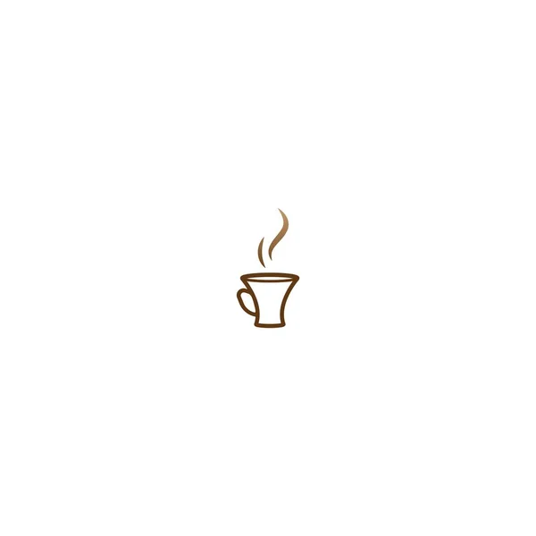 コーヒーカップロゴデザインベクターカフェアイコンテンプレート — ストックベクタ