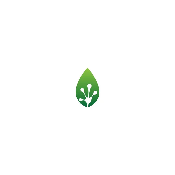 Mano Rana Logotipo Icono Vector Plantilla — Vector de stock