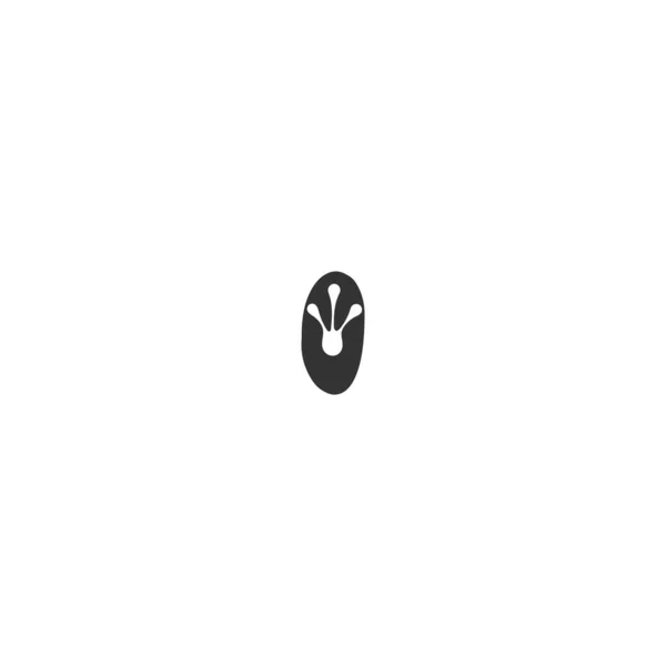 Hand Groda Tryck Logotyp Ikon Vektor Mall — Stock vektor