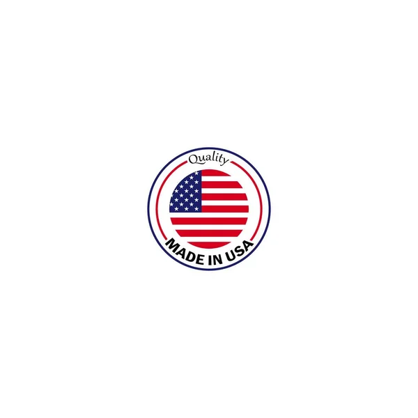 Made Usa Szablon Wektora Logo Amerykańskiej Flagi — Wektor stockowy