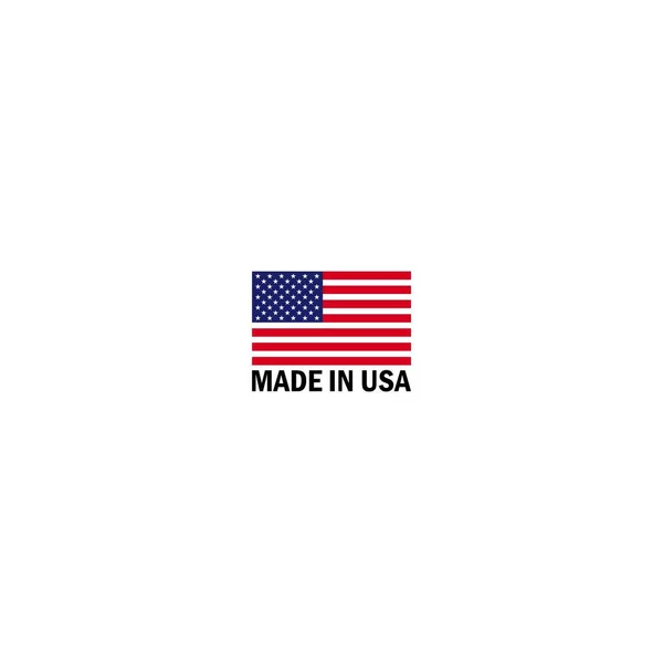 Made Usa Αμερικανική Σημαία Εικονίδιο Λογότυπο Διάνυσμα Πρότυπο — Διανυσματικό Αρχείο