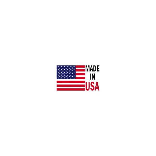 Made Usa Szablon Wektora Logo Amerykańskiej Flagi — Wektor stockowy