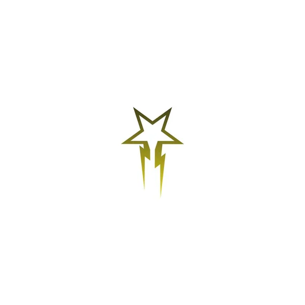 Star Lightning Logo Mall Vektor Ikon Illustration Design — Stock vektor