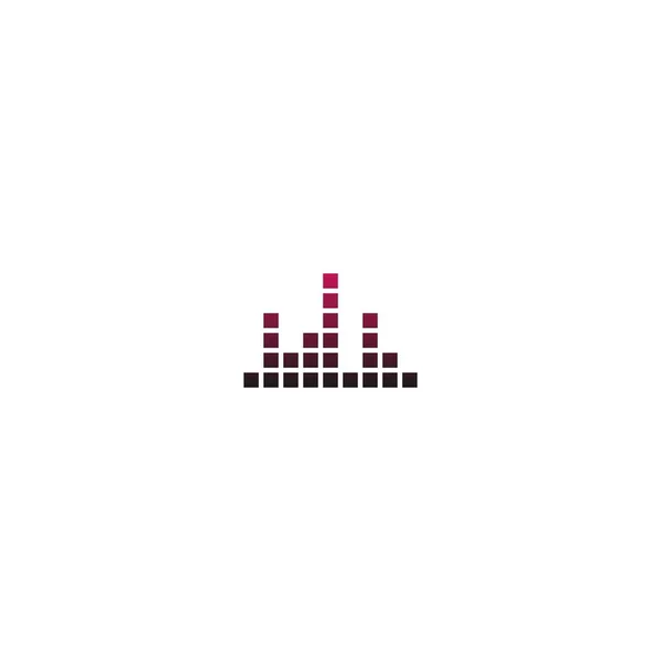 Fala Dźwiękowa Ikona Logo Projekt Wektor Ilustracja — Wektor stockowy