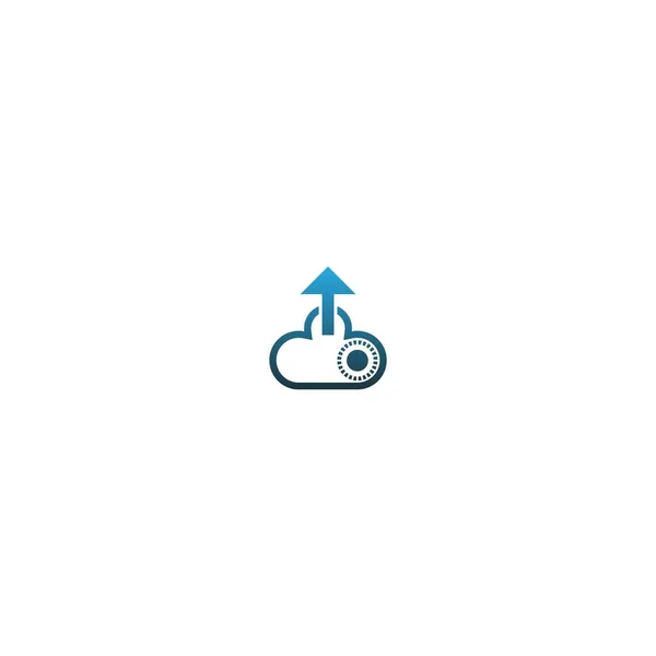 Icono Nube Diseño Del Logotipo Concepto Vector Ilustración — Archivo Imágenes Vectoriales