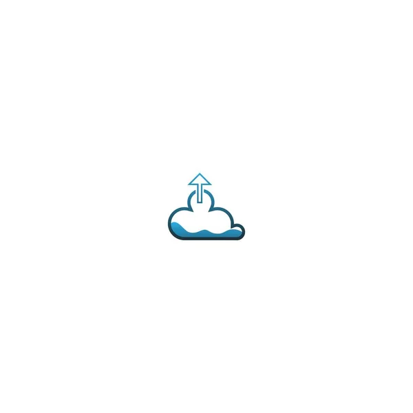 Yukarıdaki Bulut Simgesi Logo Tasarımı Konsept Vektör Çizelgesi — Stok Vektör