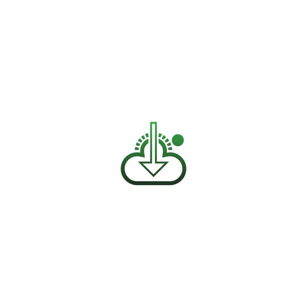 Концепція Дизайну Логотипу Піктограм Вниз Хмари Векторна Ілюзія — стоковий вектор