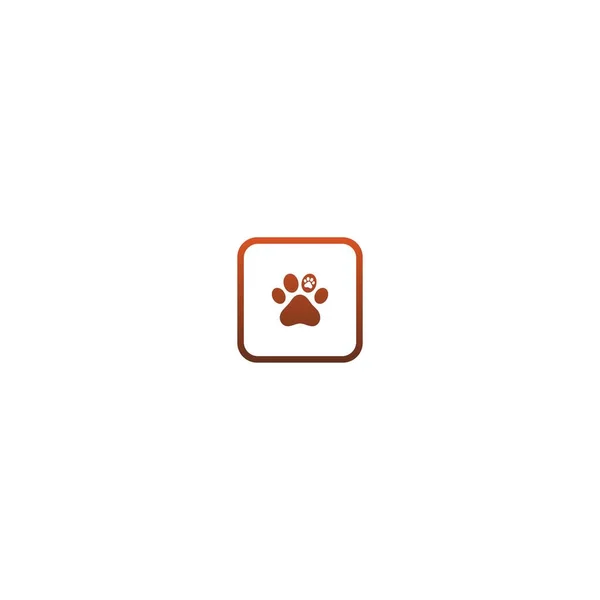 Logo Impronta Cane Icona Design Concept Illustrazione — Vettoriale Stock