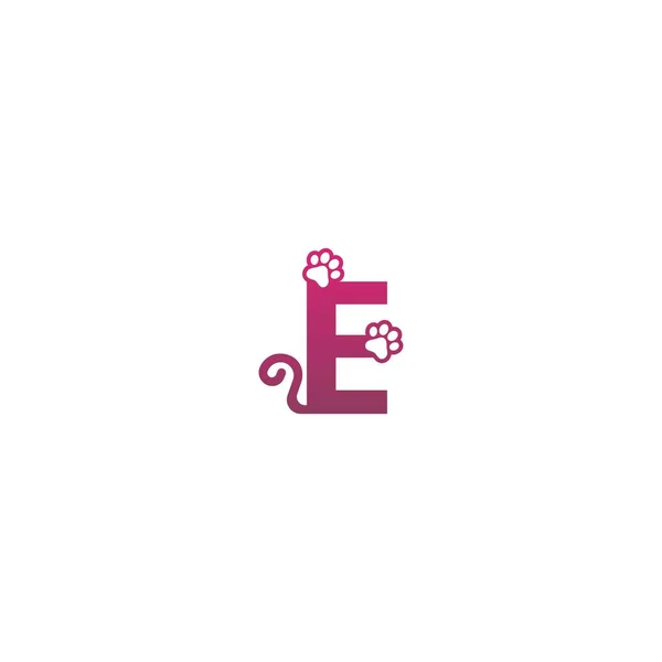Літера Дизайн Логотипу Відбитки Собак Концептуальна Ілюстрація Піктограми — стоковий вектор