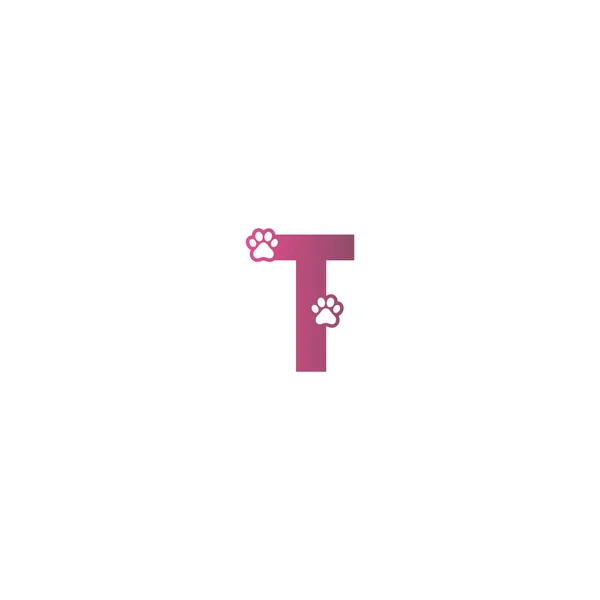 Літера Логотип Дизайн Відбитки Собак Концептуальна Ілюстрація Піктограми — стоковий вектор