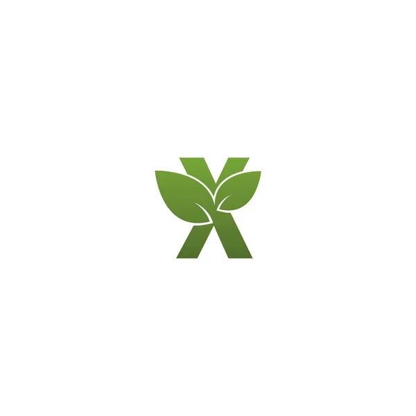 Levél Zöld Levél Szimbólum Logó Sablon — Stock Vector