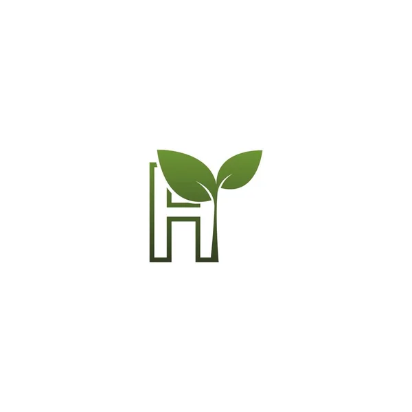 Green Leaf Symbol Logo Template — 스톡 벡터