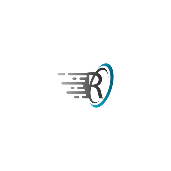 Letter Speed Circle Logo Concept Letter Icon Speed Circle — 스톡 벡터