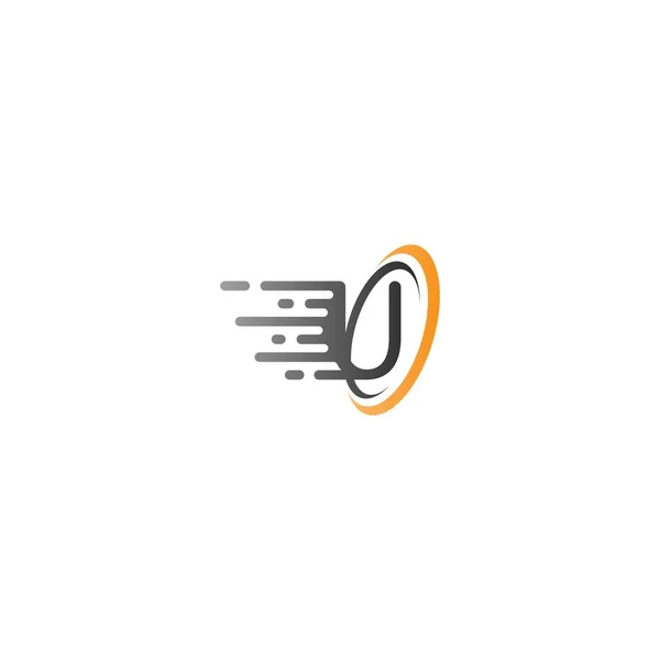 Lettre Vitesse Cercle Logo Concept Lettre Icône Vitesse Cercle — Image vectorielle