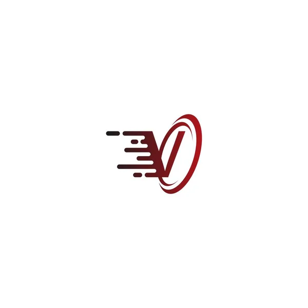 Harfi Hızı Çemberi Logosu Konsept Simge Hızı Çember — Stok Vektör