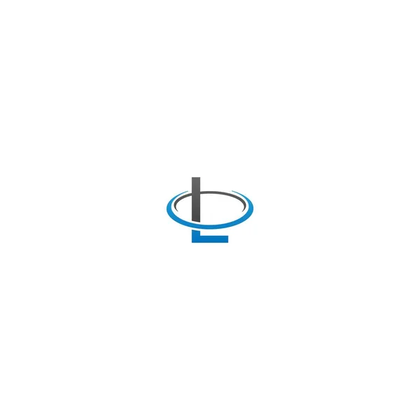 L字丸ロゴ コンセプトレターL字 アイコン円 — ストックベクタ