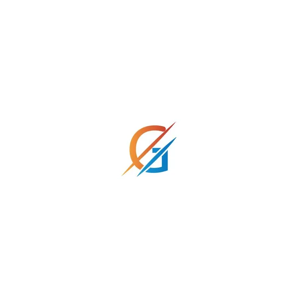 Letter Slash Logo Concept Letter Icon Slash — 스톡 벡터