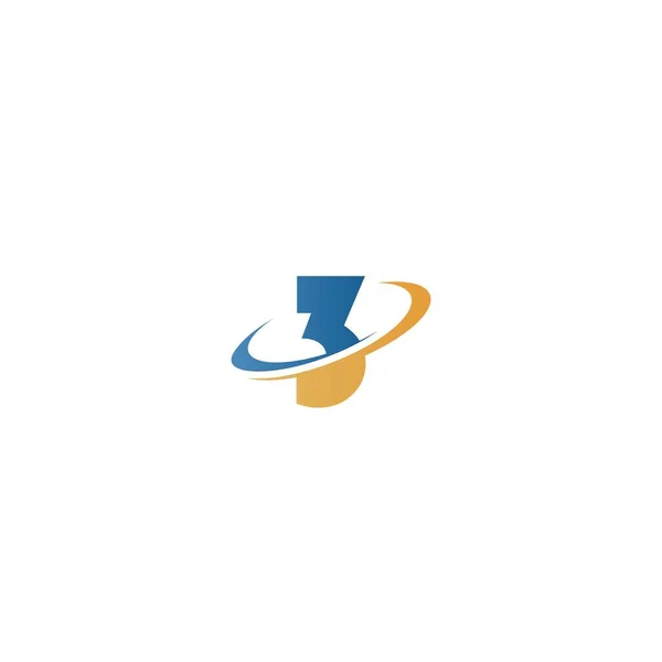 Numero Cerchio Logo Concetto Numero Icona Cerchio — Vettoriale Stock