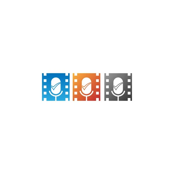 Podcast Logo Symbol Vektorvorlage Illustration — Stockvektor