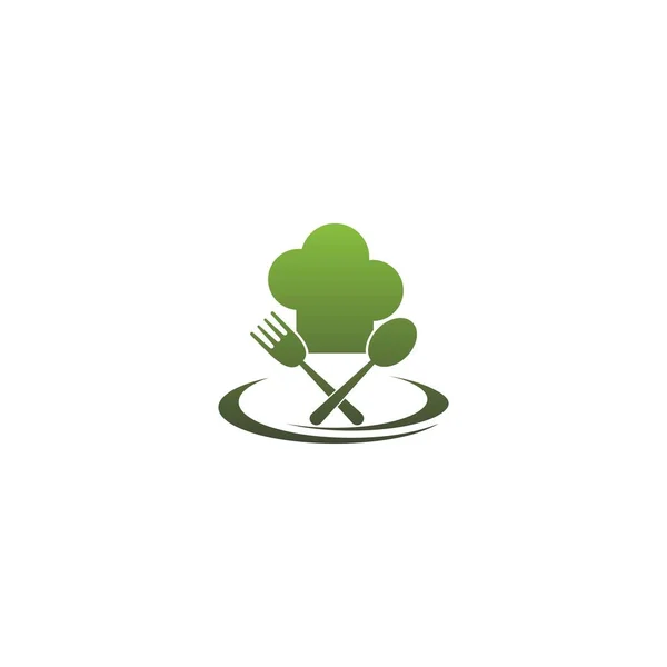 Hat Chef Kok Pictogram Logo Vector — Stockvector