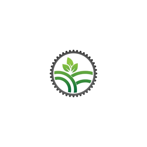 Agricultura Logo Tree Hoja Vector Logo Diseño Concepto Ecológico — Archivo Imágenes Vectoriales