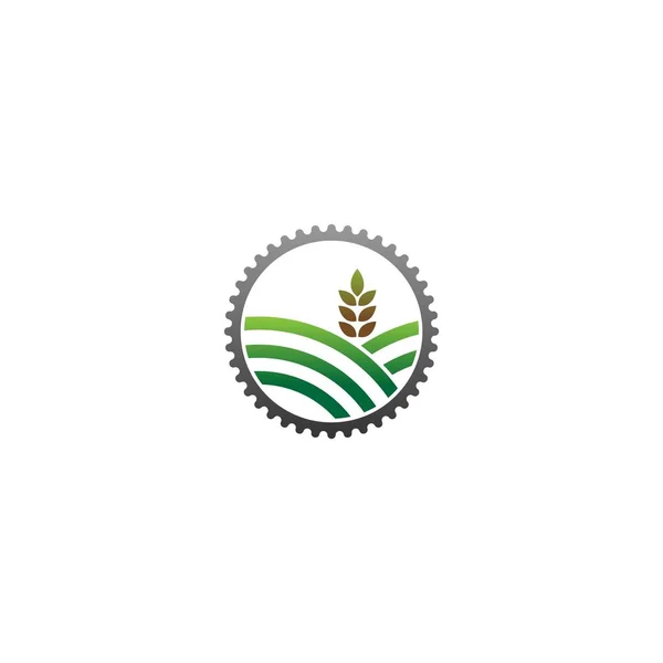 Логотип Сільського Господарства Дизайн Логотипу Дерева Векторний Дизайн Екологічно Чиста — стоковий вектор