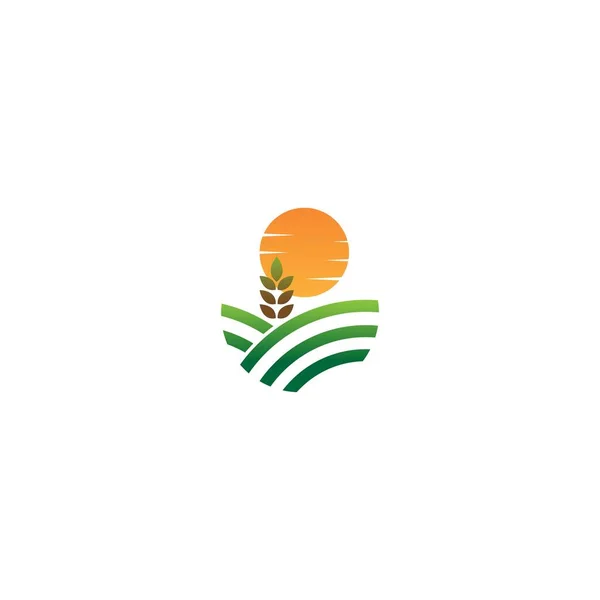 Agricultura Logo Tree Hoja Vector Logo Diseño Concepto Ecológico — Archivo Imágenes Vectoriales