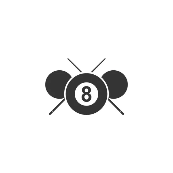 Billard Ikone Logo Design — Stockvektor