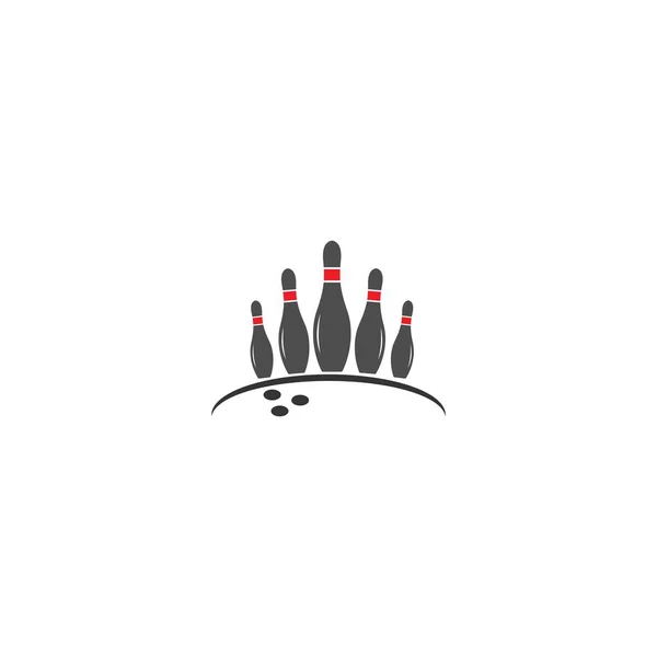 Bowling Icono Logotipo Vector Ilustración — Vector de stock