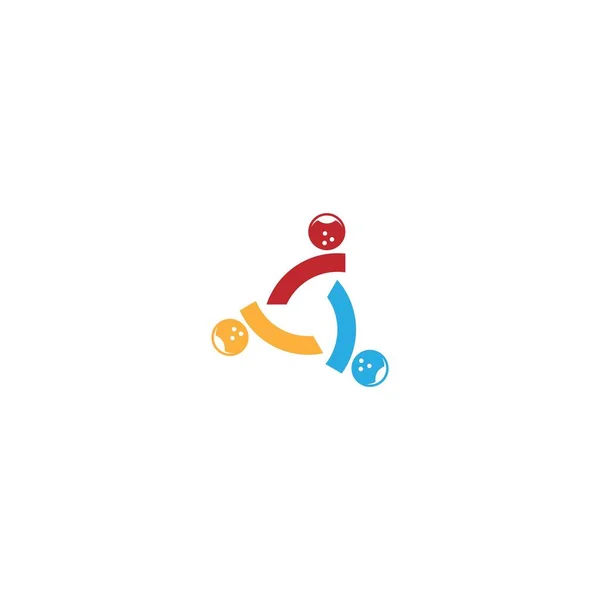 Bowling Icona Logo Vettoriale Illustrazione — Vettoriale Stock