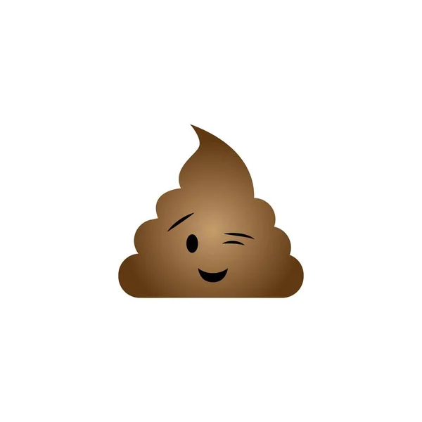 Feces Emoticon Symbol Cyfrowych Obiektów Czatu Wektor Projektowania Ikony — Wektor stockowy