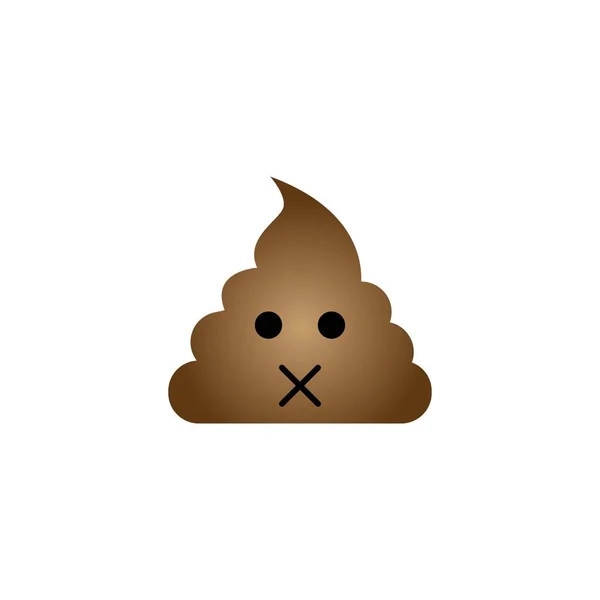 Feces Emoticon Symbol Cyfrowych Obiektów Czatu Wektor Projektowania Ikony — Wektor stockowy