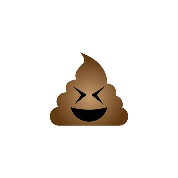 Feces Emoticon Symbol Cyfrowych Obiektów Czatu Wektor Projektowania Ikony — Wektor stockowy