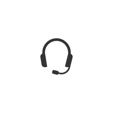 Kulaklık simgesi düz tasarım vektörü